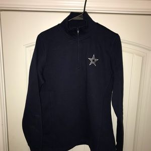 Quarter zip navy Dallas cowboys pullover